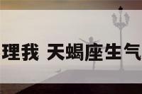 天蝎座生气不理我 天蝎座生气不说话怎么办